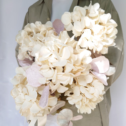 6月の誕生花 紫陽花のシンプルクラッチブーケ【Antique Bouquet】アーティシャルフラワー 4枚目の画像
