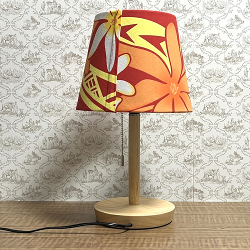 ハワイアンランプシェード テーブル ティアレ（オレンジ） スタンド