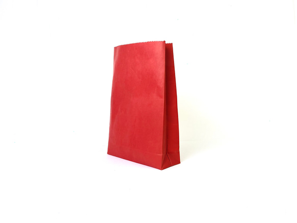 KAMIBUKURO（紙袋）L號 純正國產馬皮革 紅色 第2張的照片
