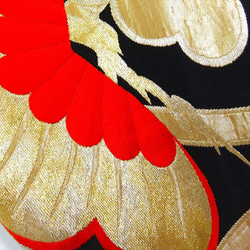 [a16a-1939] 日式掛毯/鶴與笠松圖案/帶重製 第8張的照片