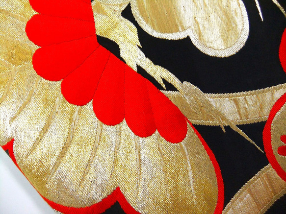 [a16a-1939] 日式掛毯/鶴與笠松圖案/帶重製 第8張的照片