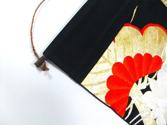 [a16a-1939] 日式掛毯/鶴與笠松圖案/帶重製 第3張的照片