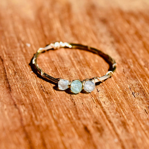 売約済みmeri.様アクアマリン 最高級ファセットカットルースk14gf