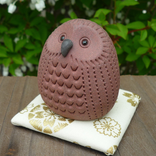 旭川窯】太鼓判の逸品！ 縁起の良いふくろうの置物 旭川窯