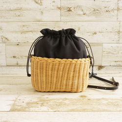 受注製作】クラフトバンド＊かご＊ミニショルダー＊ナチュラルベージュ