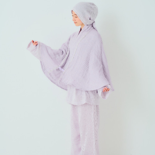 B襟タイプ フロシュカ五重ガーゼケープ 介護服 在宅介護 入院パジャマ