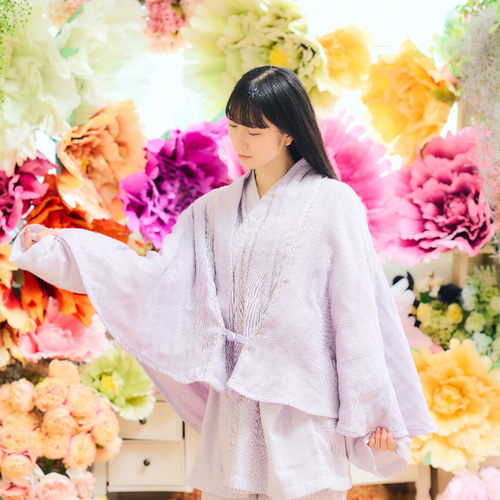 B襟タイプ フロシュカ五重ガーゼケープ 介護服 在宅介護 入院パジャマ