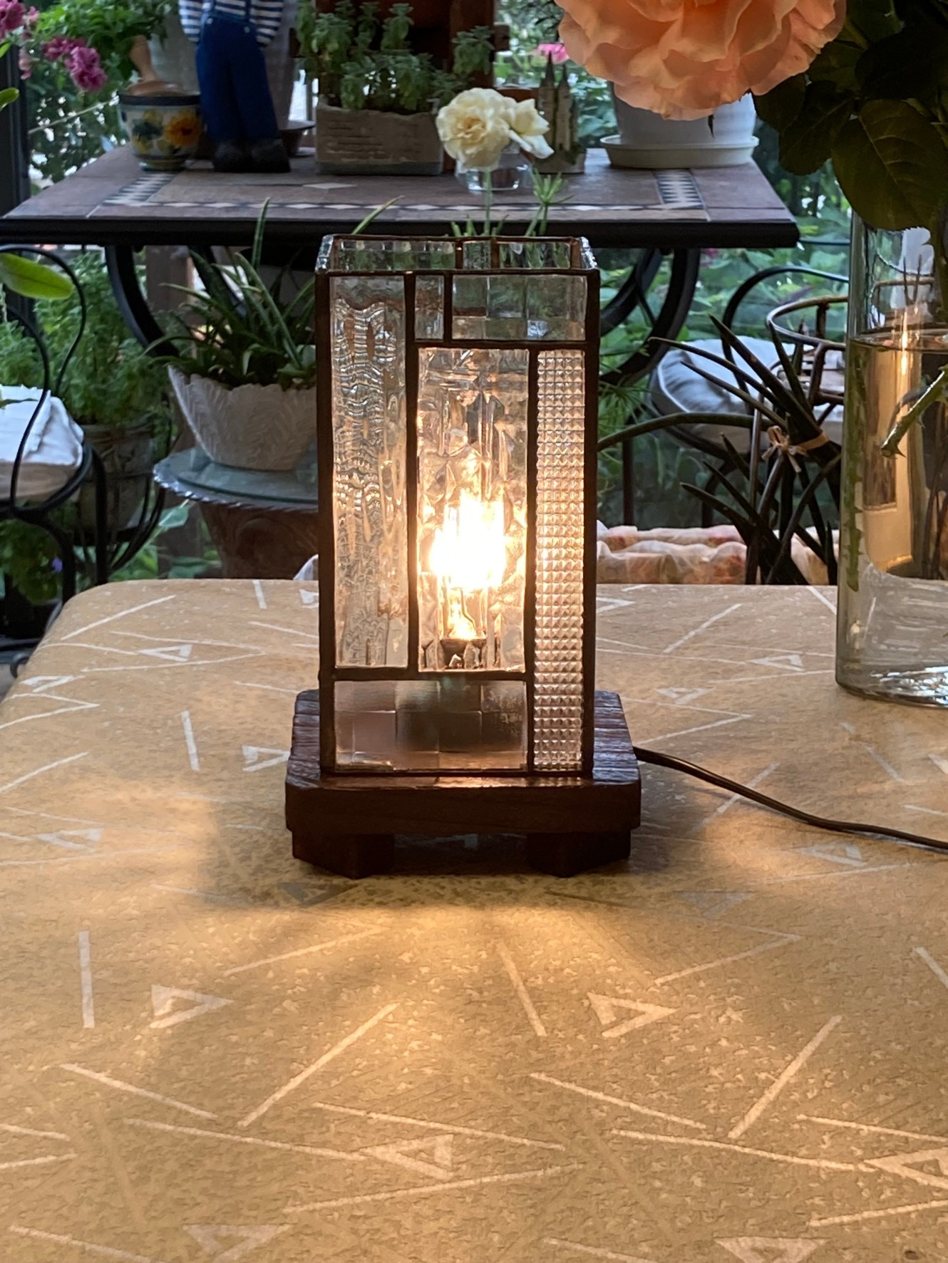 ステンドグラスランプ〜レトロ