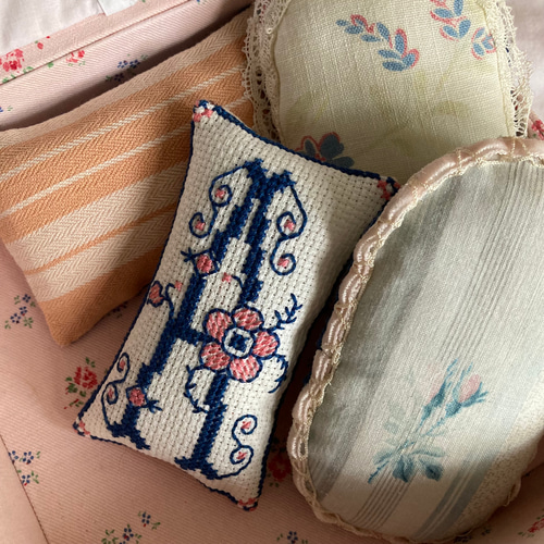 70】たくさん 20枚！フランス アンティーク ヴィンテージ 手刺繍
