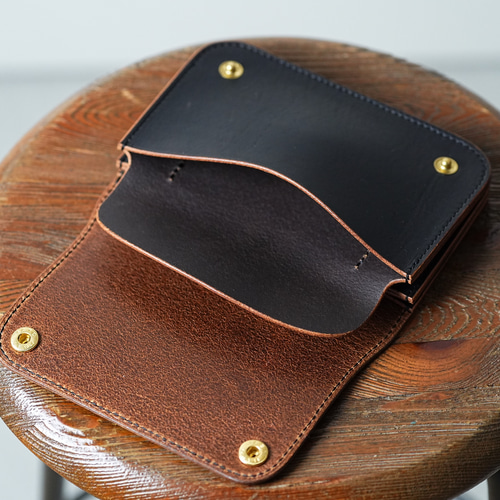 ミドル トラッカーウォレット Middle Tracker Wallet < 茶芯ブラック