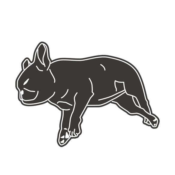 落ちブヒ マグネットステッカー A　［フレブル、フレンチブルのステッカー］ 人気・おすすめ｜使いやすい・旅行におすすめ 品質保証 全国発送 正規品・日本国内発送・安心保証付き