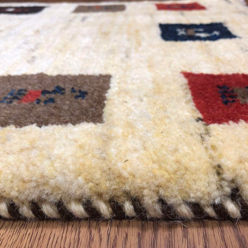 ギャッベ ペルシャ絨毯 42x57cm ギャベ 玄関マット 手織り ラグ 絨毯 ペルシャギャッベ (ギャベ) 玄関マット No:GP-515 カーペット