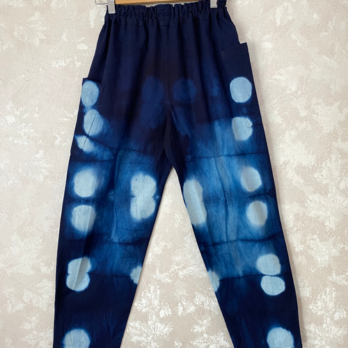 ポップな藍染めパンツ(板締め絞り)43 ロングパンツ GOODWAY 通販  