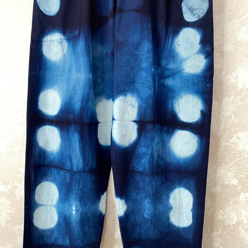 ポップな藍染めパンツ(板締め絞り)43 ロングパンツ GOODWAY 通販  