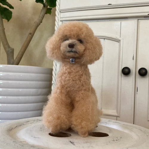 handmade 羊毛フェルト ☆スタンダードプードル犬オーダー