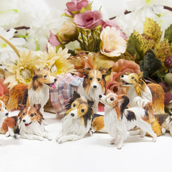 甲斐さくら様オーダー作品・シェルティ、パピヨンちゃんフィギュア