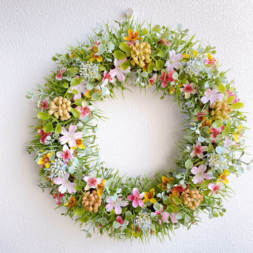 セール中❗️フラワーリース 小花を散りばめたリース アーティ  