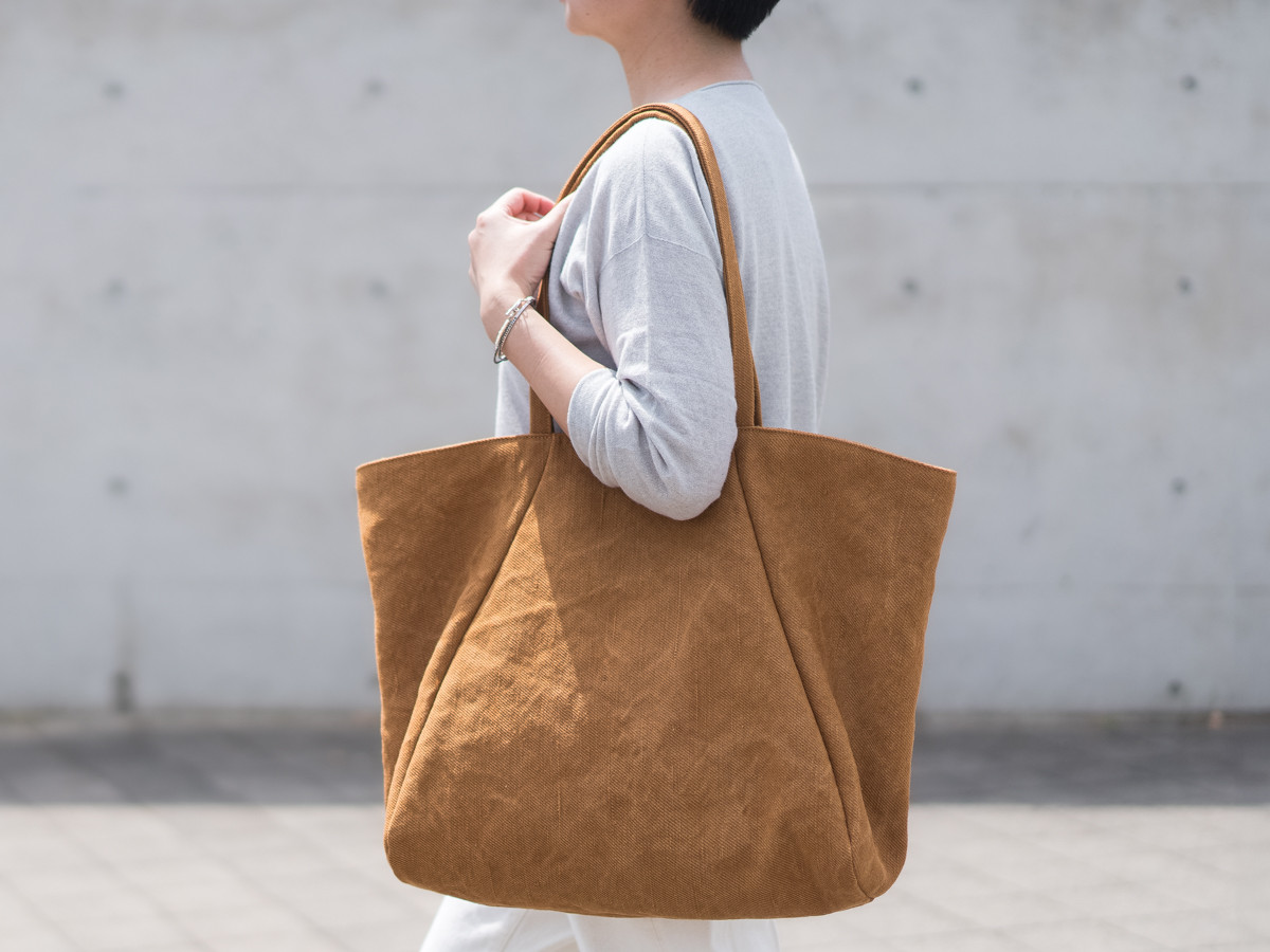 【受注製作】コットンジュートのトートバッグ キャメル 9,117円