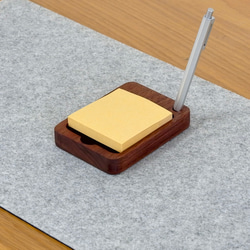 ｵｰｸ無垢材】無印良品メモパッド用トレイ（ペン立て付き） メモ帳 BE