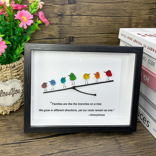 ⑥＊レインボームーン！＊シーグラスアート ⑥＊レインボームーン！＊シーグラスアート