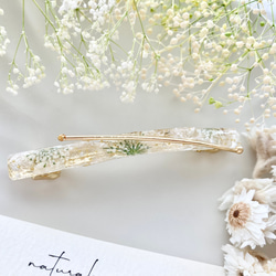 ホワイトレースフラワーのデザインバレッタ バレッタ natural crossing