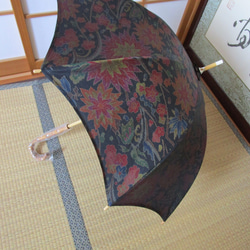 大島紬の着物から日傘（傘袋付き） 3枚目の画像