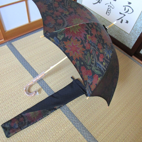【Miku】大島紬　和装日傘　日本製 送料0円】 楽天市場】日傘 日本製 紬の通販 小物 - 小物