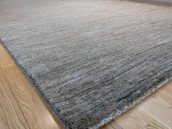 夏涼冬暖的天然地毯 Gazenilla 帽 灰色未染色羊毛 198x141 厘米 第10張的照片