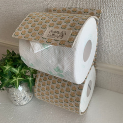 トイレットペーパーホルダーカバー♪レトロ・プチフラワー♪2カラー 2枚目の画像