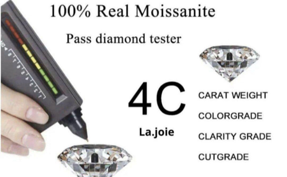 最高品質 モアサナイト 人工ダイヤ6mm  ハート モチーフ ペンダント ネックレス 9枚目の画像