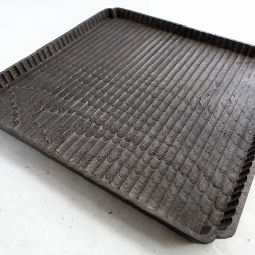 我谷盆　二枚セット　四方盆　トレー　27cm　くり貫き 我谷盆 二枚セット 四方盆 トレー 27cm くり貫き 入隅 我谷