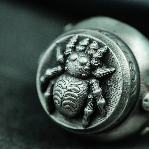 インダストリアルスタイル スパイダー925 シルバーリング パンク