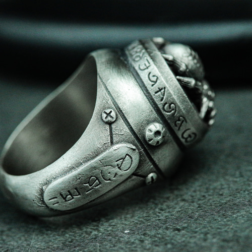 インダストリアルスタイル スパイダー925 シルバーリング パンク