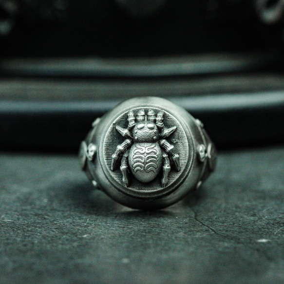 インダストリアルスタイル スパイダー925 シルバーリング パンク