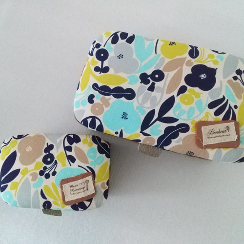 ふた付きBox（大と小）くるみ色 フリーボックス・小物入れ