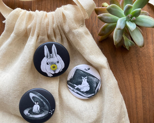 えっちゃん　♡ゆるゆるぶかぶかセットアップ♡  ハンドメイド 水森亜土 ブックカバー 文庫 布 背幅調節可 しおり紐付き フタリ