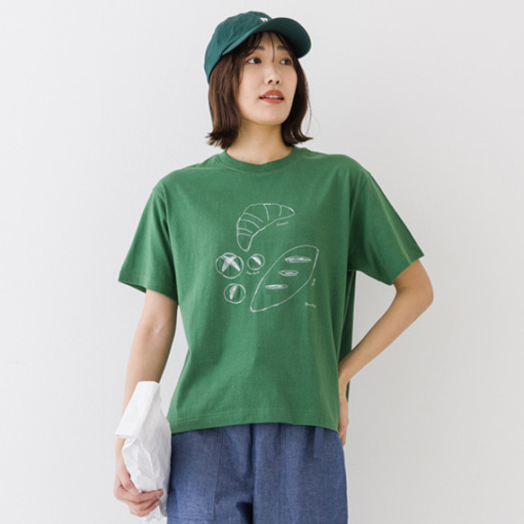リサイクルコットンいろいろパン刺繍Tシャツ 1枚目の画像
