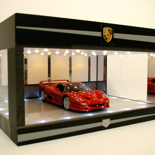 1/18、2〜3台展示可・モザイクタイル・ディスプレーBOX / 2色