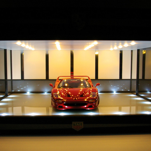 1/18、2〜3台展示可・モザイクタイル・ディスプレーBOX / 2色