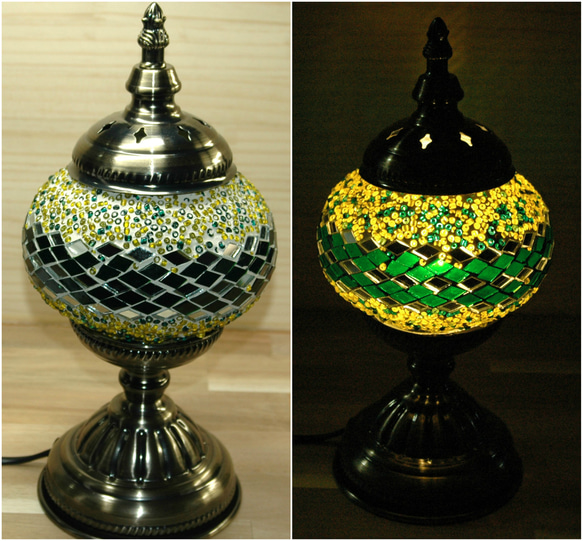 トルコのモザイク テーブルランプ (5) スタンドライト・テーブルランプ B1276755359(9750円)