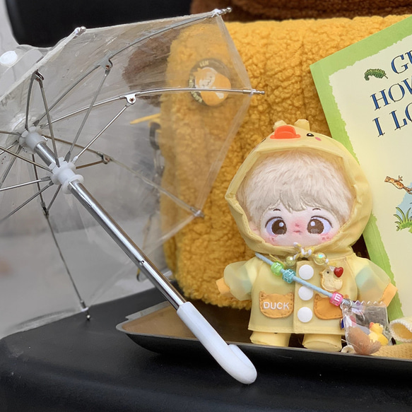 10/15/20cm着せ替えぬいぐるみ服 アヒル雨着セット 着せ替え人形
