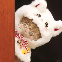 20cm着せ替えぬいぐるみ服 招き猫マント 4色 着せ替え人形