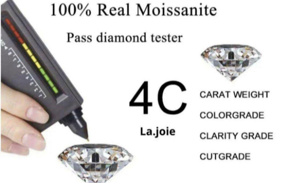 最高品質 モアサナイト （5mm）人工ダイヤ バイザヤード silver ピアス 8枚目の画像