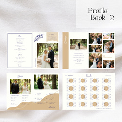 ウェディング　8ページ プロフィールブック 結婚式　席次表 7枚目の画像