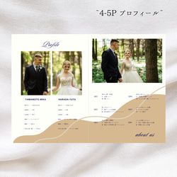 ウェディング　8ページ プロフィールブック 結婚式　席次表 4枚目の画像