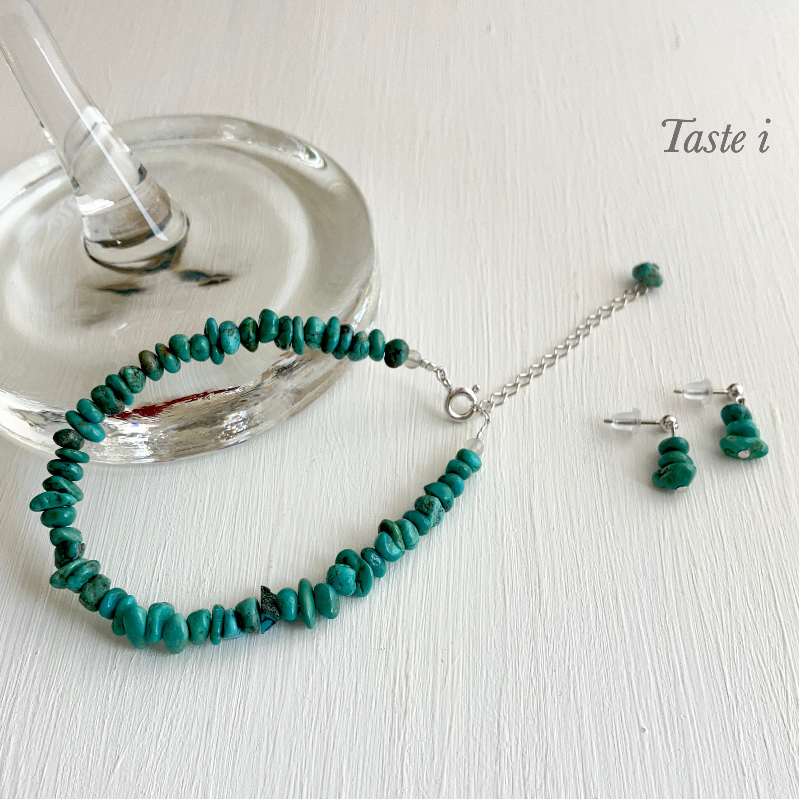 【大人テイスト】本トルコのバロックのブレスレットと3pピアスのセット〔40014〕