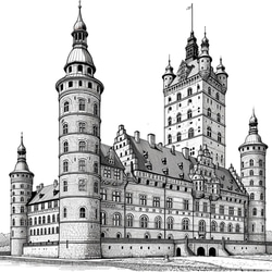 世界遺産を彩る -大人のためのお城ぬりえブック- 7枚目の画像