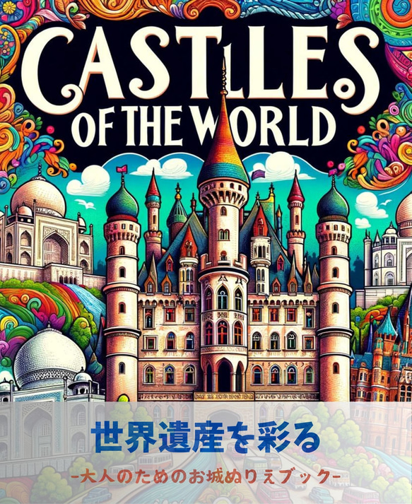 世界遺産を彩る -大人のためのお城ぬりえブック- 1枚目の画像