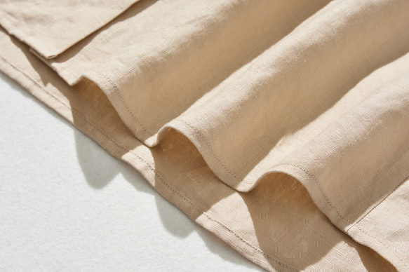 大人の抜け感と可愛さ叶えるリネン ブラウス　日除けにも活躍可能　 リネン100％　ベージュ　　230503-3 9枚目の画像