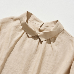 大人の抜け感と可愛さ叶えるリネン ブラウス　日除けにも活躍可能　 リネン100％　ベージュ　　230503-3 2枚目の画像